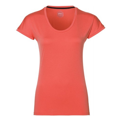 Asics S S hardloopshirt dames oranje
