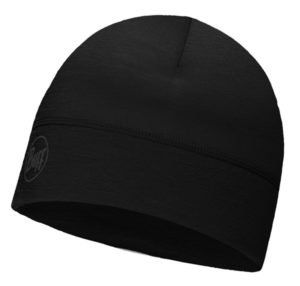Buff Lightweight Merino Wool Hat Solid Black