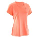 Kalenji T-shirt voor jogging dames Run Dry koraalrood/fluo