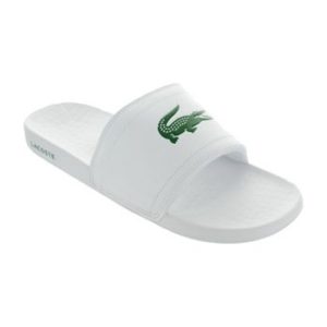 Lacoste Frasier Logo slippers heren wit/groen