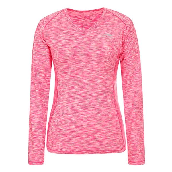 Li-Ning Gwyneth LS hardloopshirt dames roze/melange