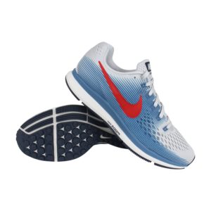 Nike Air Zoom Pegasus 34 hardloopschoenen heren wit/blauw/rood