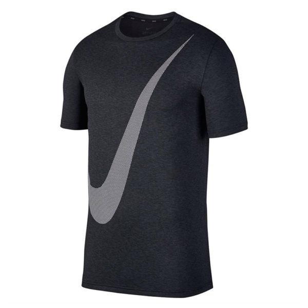 Nike Breathe Hyper Logo shirt heren antraciet/wit