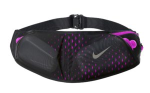 Nike Double Pocket Flask belt 20oz zwart/roze