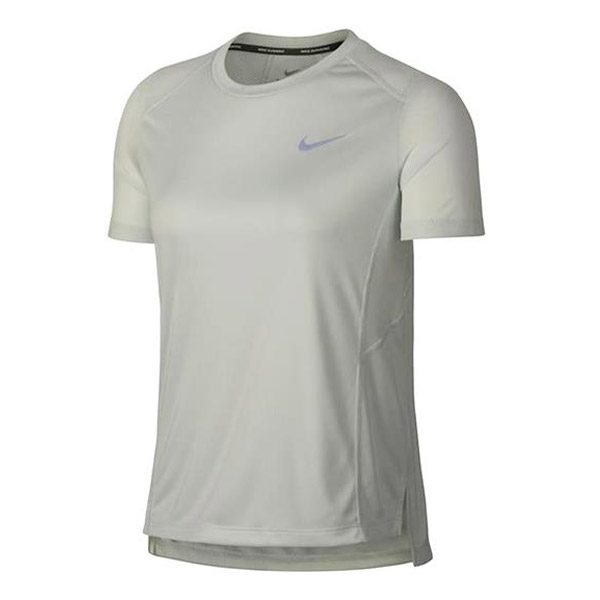 Nike Dri-Fit Miler hardloopshirt dames mint groen