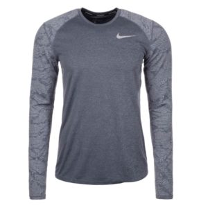 Nike Dry Miler LS shirt heren marine/grijs