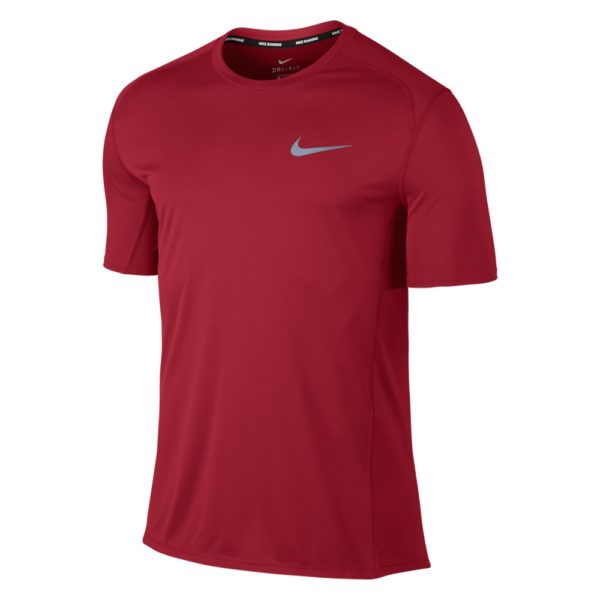 Nike Dry Miler hardloopshirt heren donker rood