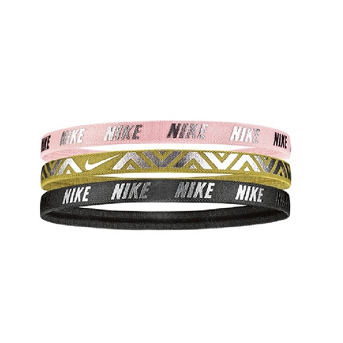 Nike Metallic 3-pack haarbanden unisex roze/goud/zwart