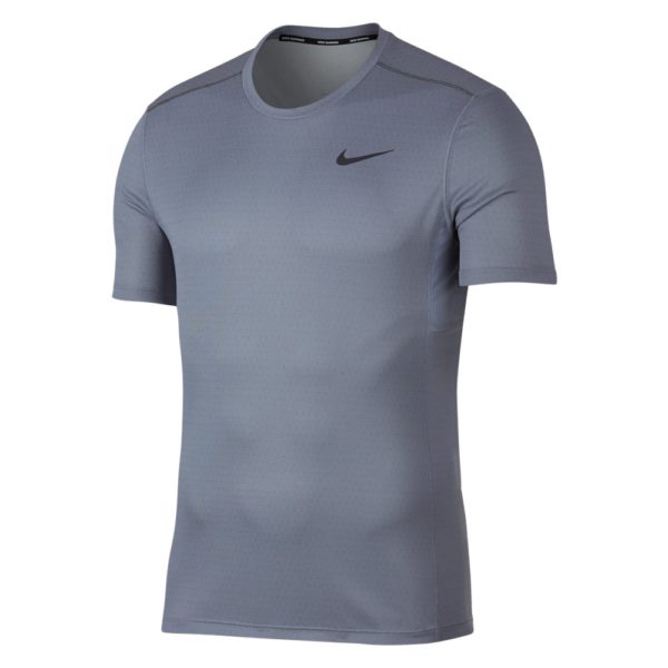 Nike Miler Tech SS hardloopshirt heren grijs