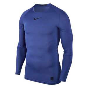 Nike Pro Cool Compressie LS heren thermoshirt blauw