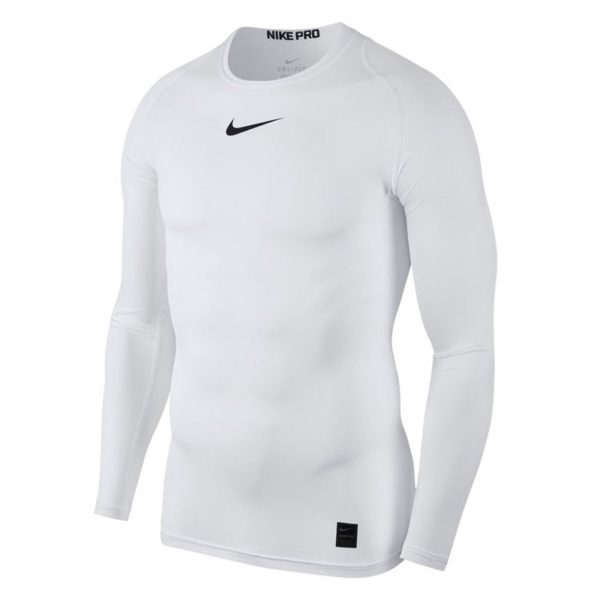 Nike Pro Cool Compressie LS heren thermoshirt wit